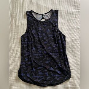 Lululemon Athletica Blue Muscle Tee Cut Out Tank Top